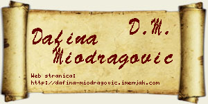 Dafina Miodragović vizit kartica